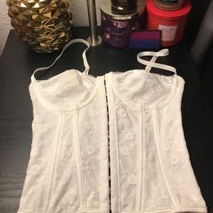 SHEIN Women’s White Lace Tank Top Corset Size XS